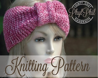 KNITTING PATTERN - Headband Earwarmer Pattern - Easy PDF Pattern Beginner