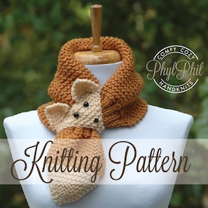 KNITTING PATTERN - Fox Scarf - PDF Pattern Intermediate