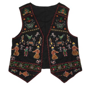 Vintage Embroidery Handmade Vest