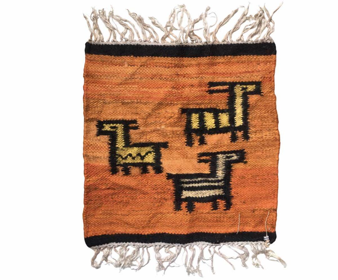 Vintage Polish Kilim Tapestry, 1970s Wool Rug, Mid Century Wall Hanging ...