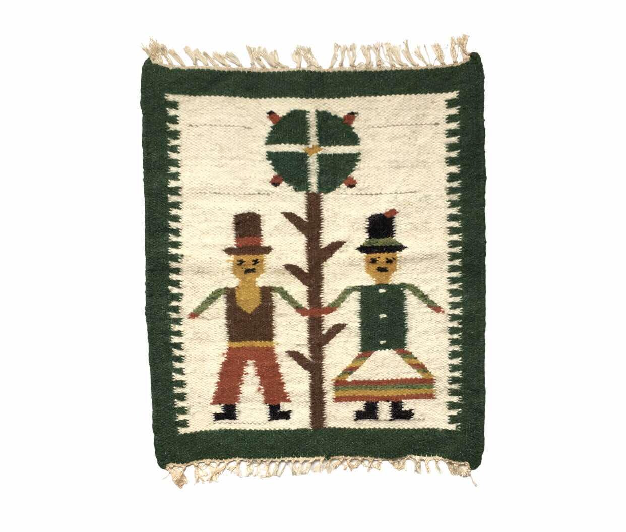 ポーランド製♪ビンテージ ZWW♪キリム ラグ 壁掛け 130cm♪アート作品 民族 インテリア ディスプレイ アンティーク 壁飾り織物 ラグマット ヴィンテージのポーランドキリムのタペストリー、1970年代のウールラグ