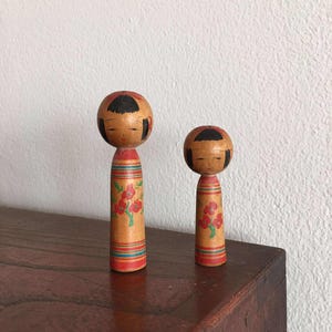 Kokeshi japanese doll vintage creative 2 pcs