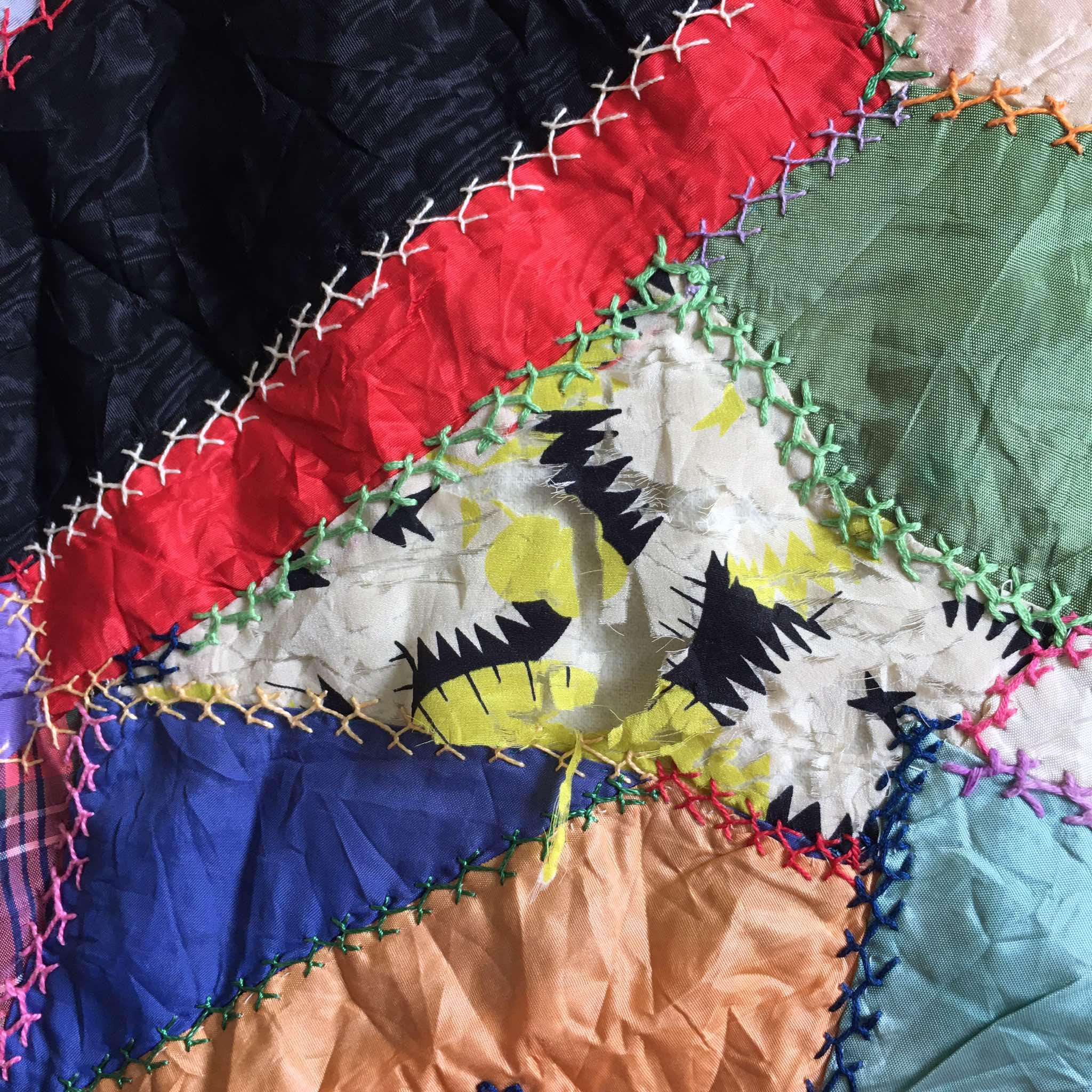 1940年代のクレイジーキルト | マルチカラーパッチワーク - Etsy 日本