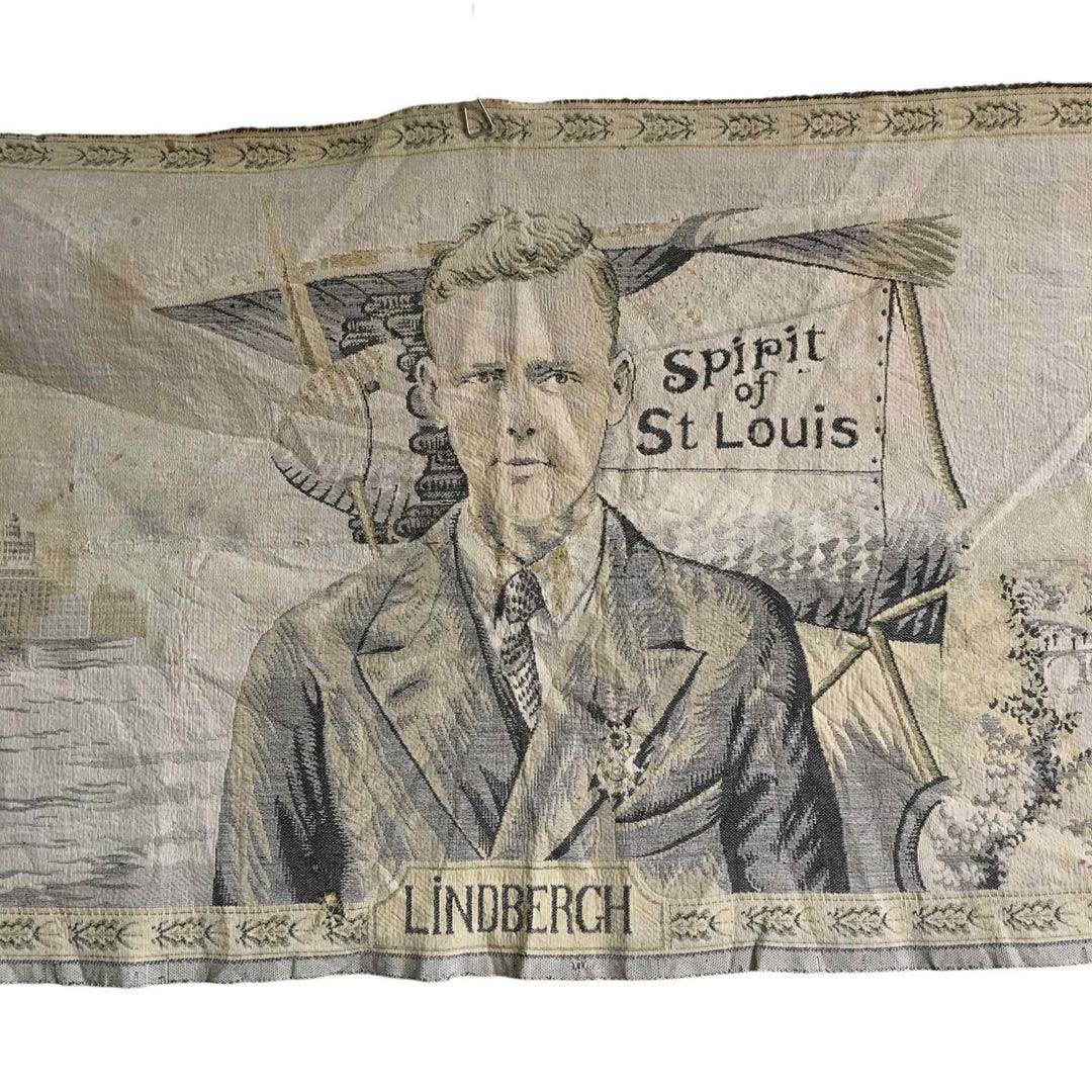 Charles Lindbergh Souvenir Tapestry Made in France - Etsy
