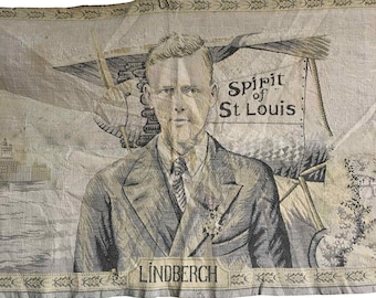 Charles Lindbergh Souvenir Tapestry Made in France - Etsy