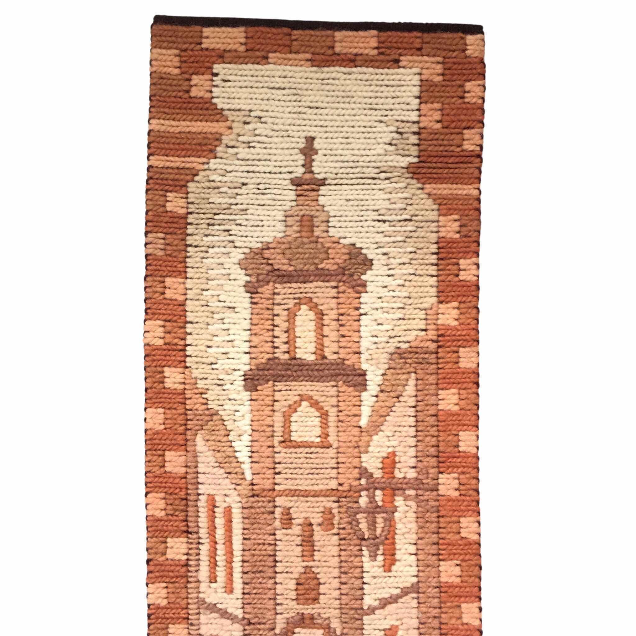 ポーランド製♪ビンテージ ZWW♪キリム ラグ 壁掛け 130cm♪アート作品 民族 インテリア ディスプレイ アンティーク 壁飾り織物 ラグマット ヴィンテージのポーランドキリムのタペストリー、1970年代のウールラグ