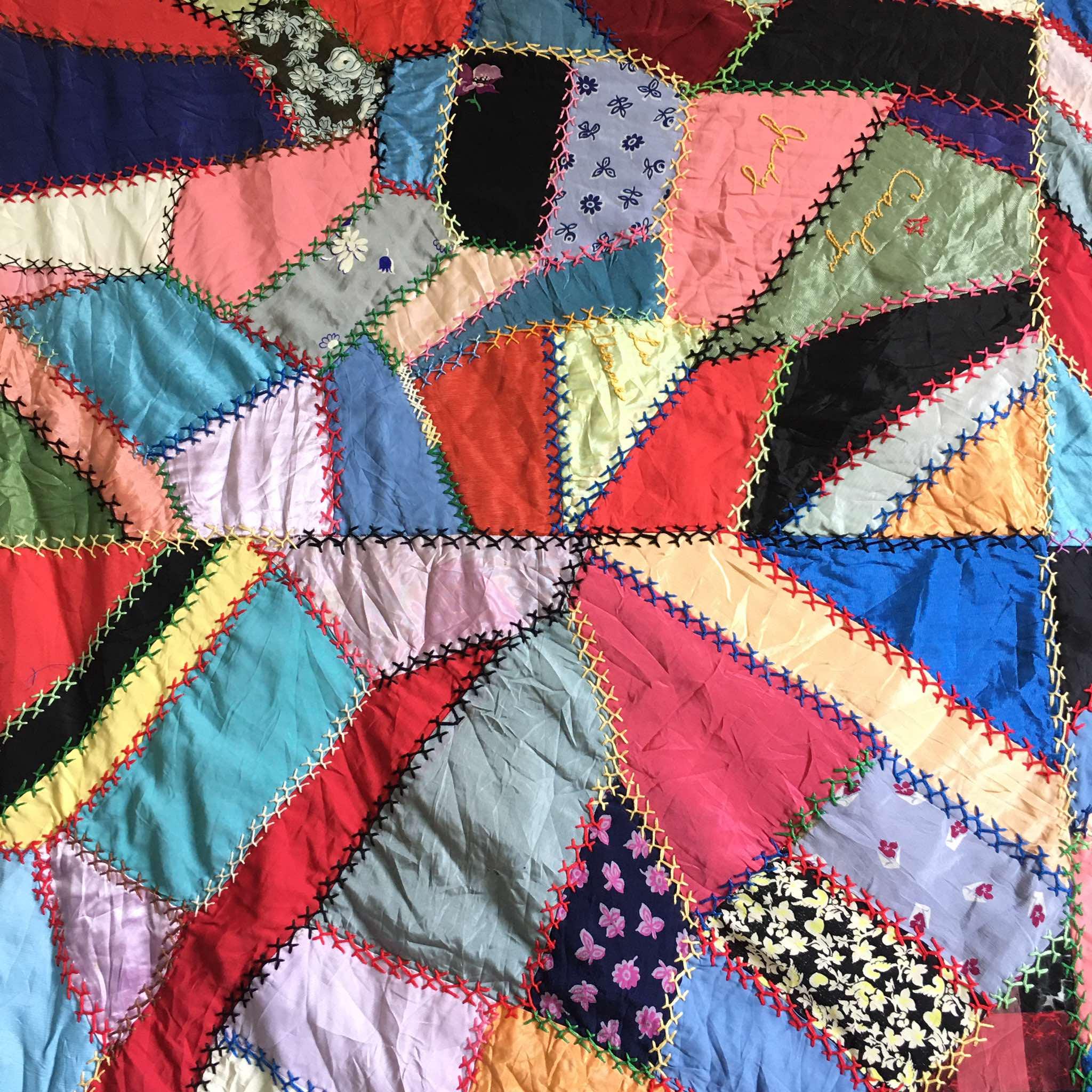 1940年代のクレイジーキルト | マルチカラーパッチワーク - Etsy 日本