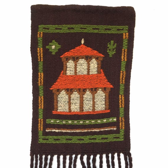 ポーランド製♪ビンテージ ZWW♪キリム ラグ 壁掛け 130cm♪アート作品 民族 インテリア ディスプレイ アンティーク 壁飾り織物 ラグマット ヴィンテージのポーランドキリムのタペストリー、1970年代のウールラグ