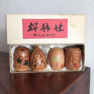 Kokeshi japanese doll vintage creative 4 PCS