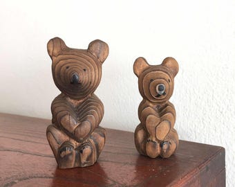 1970年代のヴィンテージ日本の木彫り熊 - Etsy 日本
