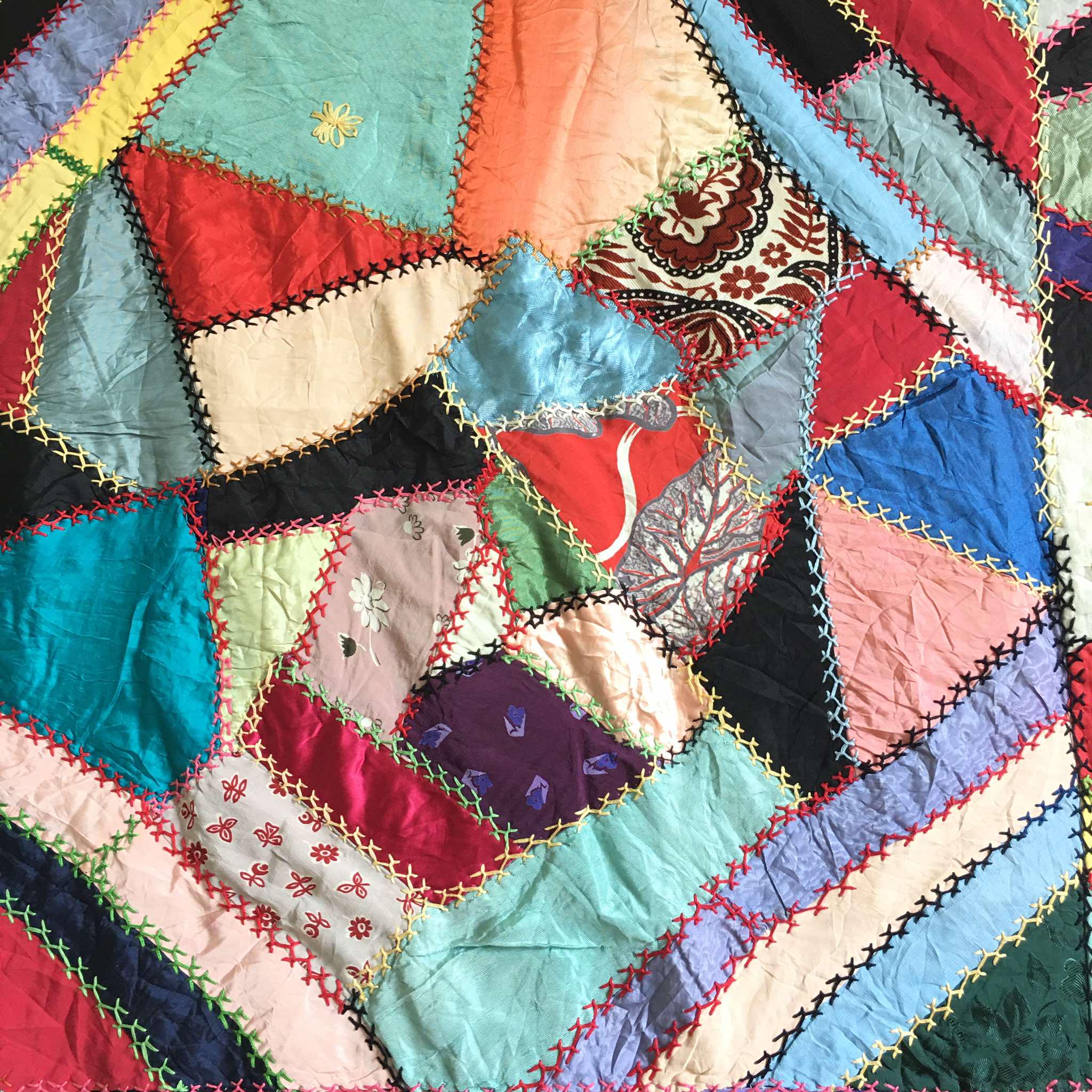 1940年代のクレイジーキルト | マルチカラーパッチワーク - Etsy 日本