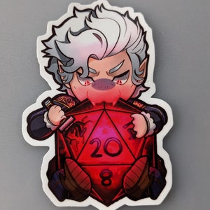Baldur&#39;s Gate III Astarion DND dice STICKERS [BG3]