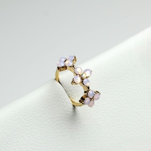 Opal Flower Nose Hoop Ring,20G Gold Bendable Nose Piercing Hoop,Opal Floral Decor Snug Fit Nose,Septum,Cartilage Piercing Jewelry,8mm,10mm