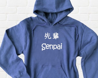 Senpai Hoodie Japanese Anime inspired Fleece Pullover Hoodie - Fun Anime Cosplay Hoodie