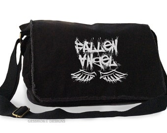 Goth Messenger Bag Fallen Angel Aesthetic Grunge School Bag 