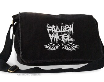 Floral Grunge Cross Body Shoulder Messenger Laptop Bag