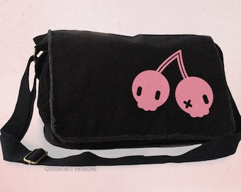 Details about / Halloween Skull Bat Bag Large Capacity Messenger Bag Portable Crossbody Bag