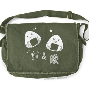 Kawaii Onigiri Messenger Bag Cute Japanese Food Rice Balls With