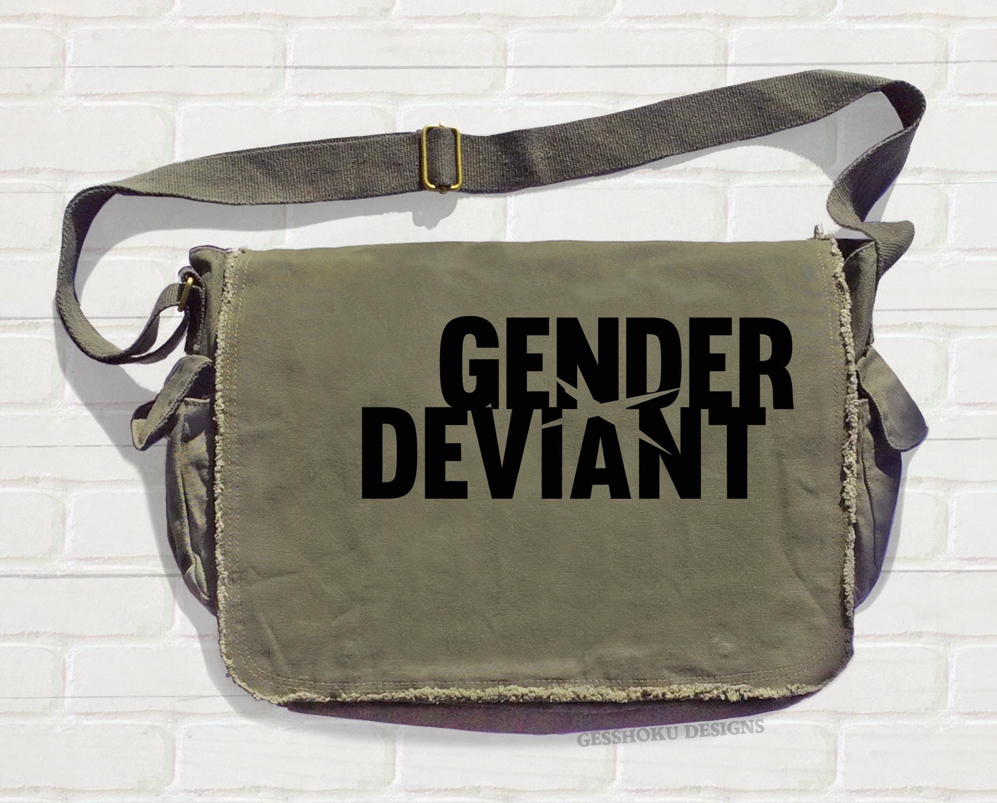 Gender Deviant Messenger Bag gender neutral school bag Etsy