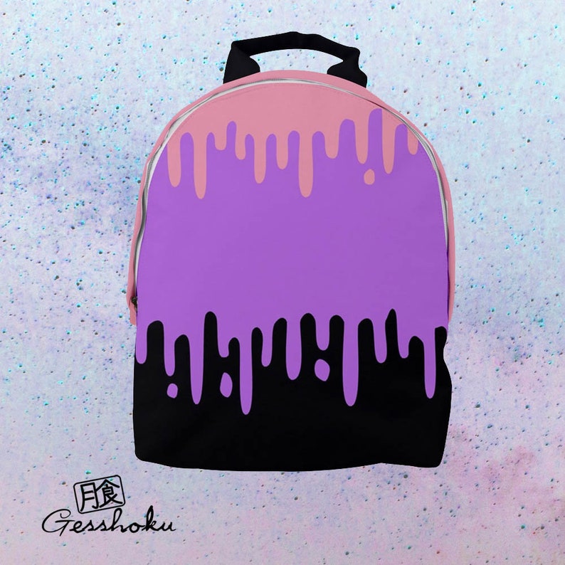 Goth Mini Backpack Pastel Goth Bag Dripping Slime Etsy