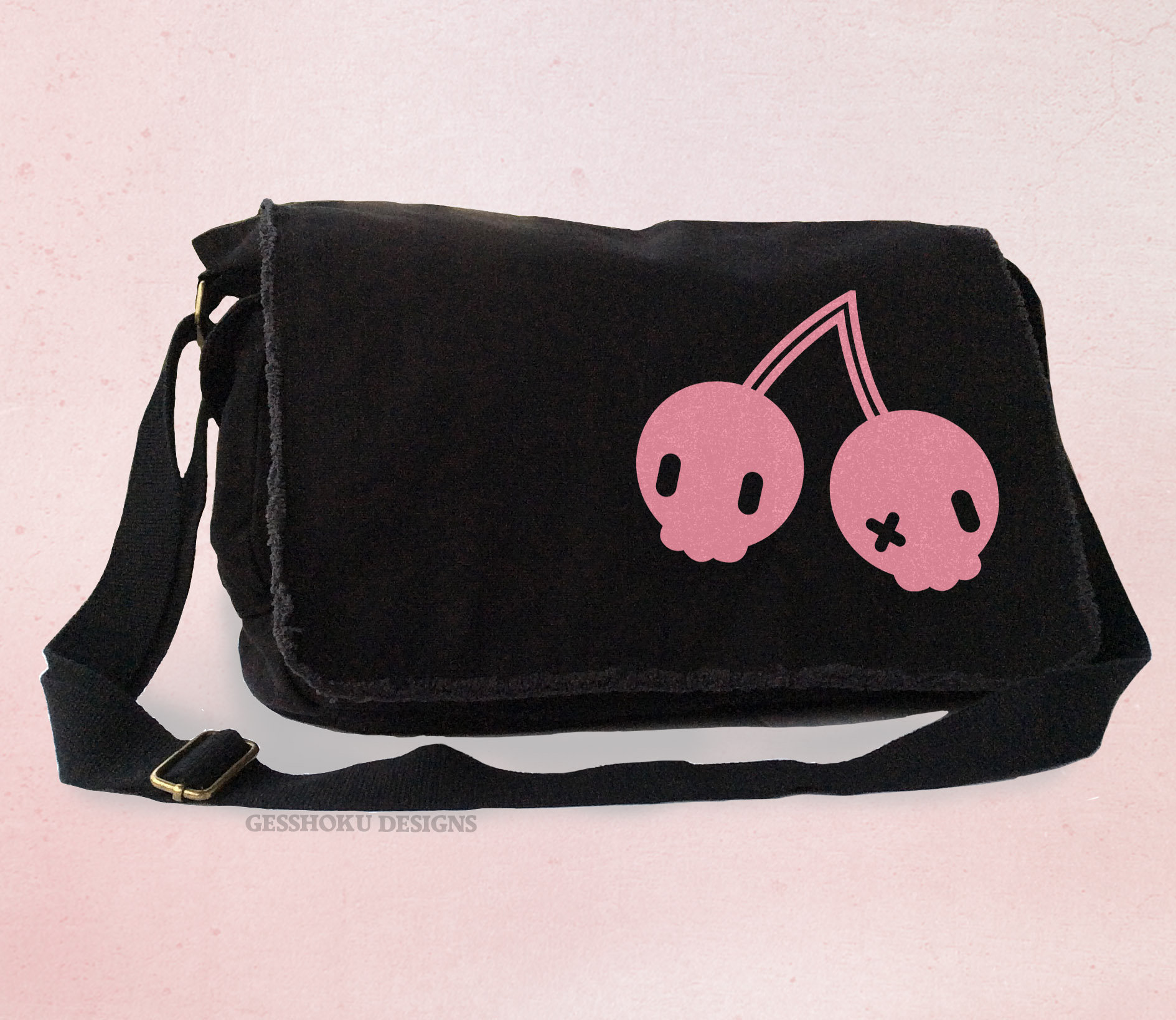 Cherry Skulls Messenger Bag kawaii pastel goth scene emo bag Etsy