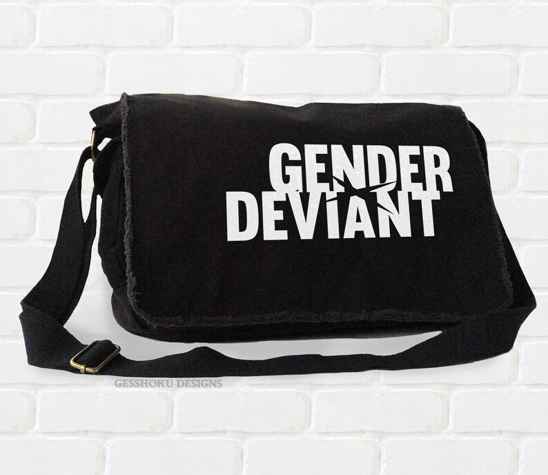 Gender Deviant Messenger Bag Gender Neutral School Bag Etsy