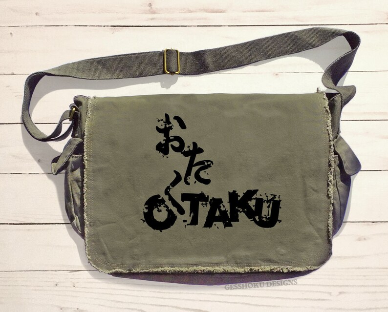 Otaku Messenger Bag Anime laptop bag canvas school bag anime convention bag japanese otaku japan manga