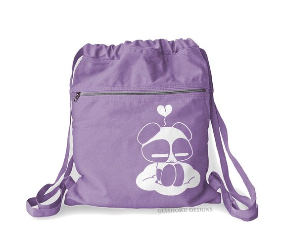 Kawaii Panda Backpack Cute Fabric Drawstring Bag Panda Bear Mini Backpack Bookbag Harajuku Anime Decora Etsy