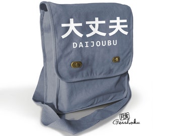 Aesthetic Small Messenger Bag - It's Okay - Japanese Streetwear Bag - Anime Courier Bag Tablet Bag