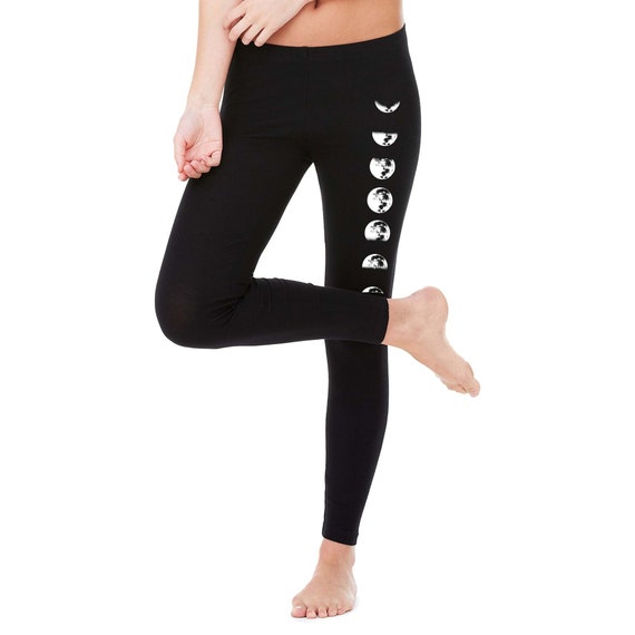 Moon Phase Leggings Womens Cotton Spandex Leggings for Yoga