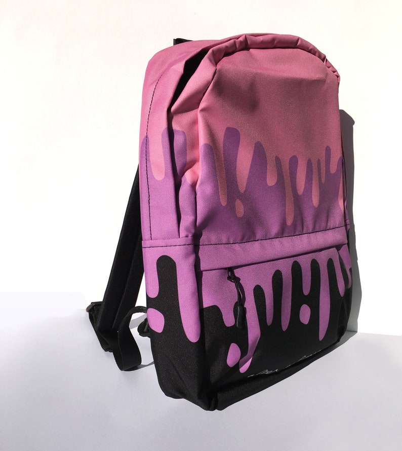 Pastel Goth Backpack Slime School Bag yami kawaii purple pink Etsy