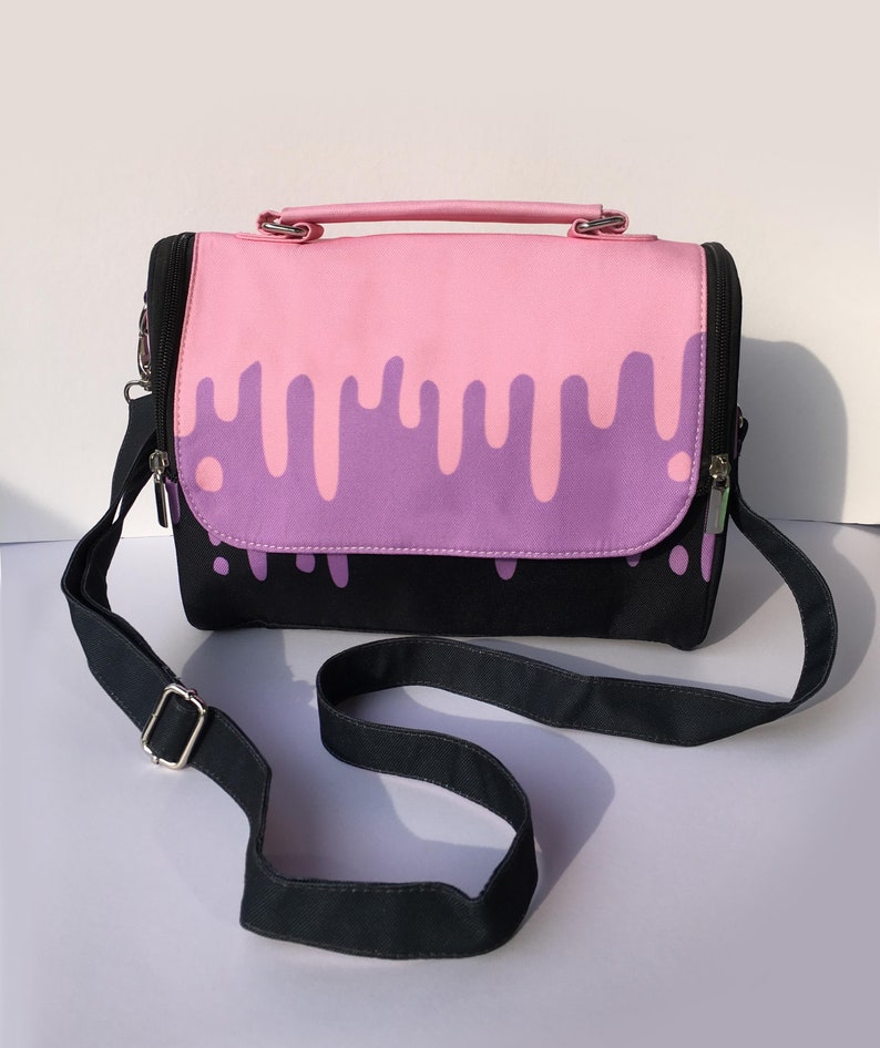 Pastel Goth Bag Gothic Kawaii Slime Drips Satchel Messenger Etsy
