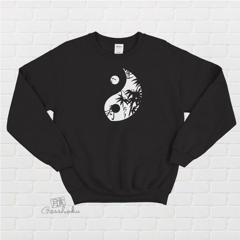 Yin Yang Sweatshirt With Tao Symbol Zen Yoga Clothing for | Etsy