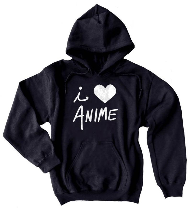 Anime Sweatshirt I love anime Hoodie otaku japanese hoodie | Etsy