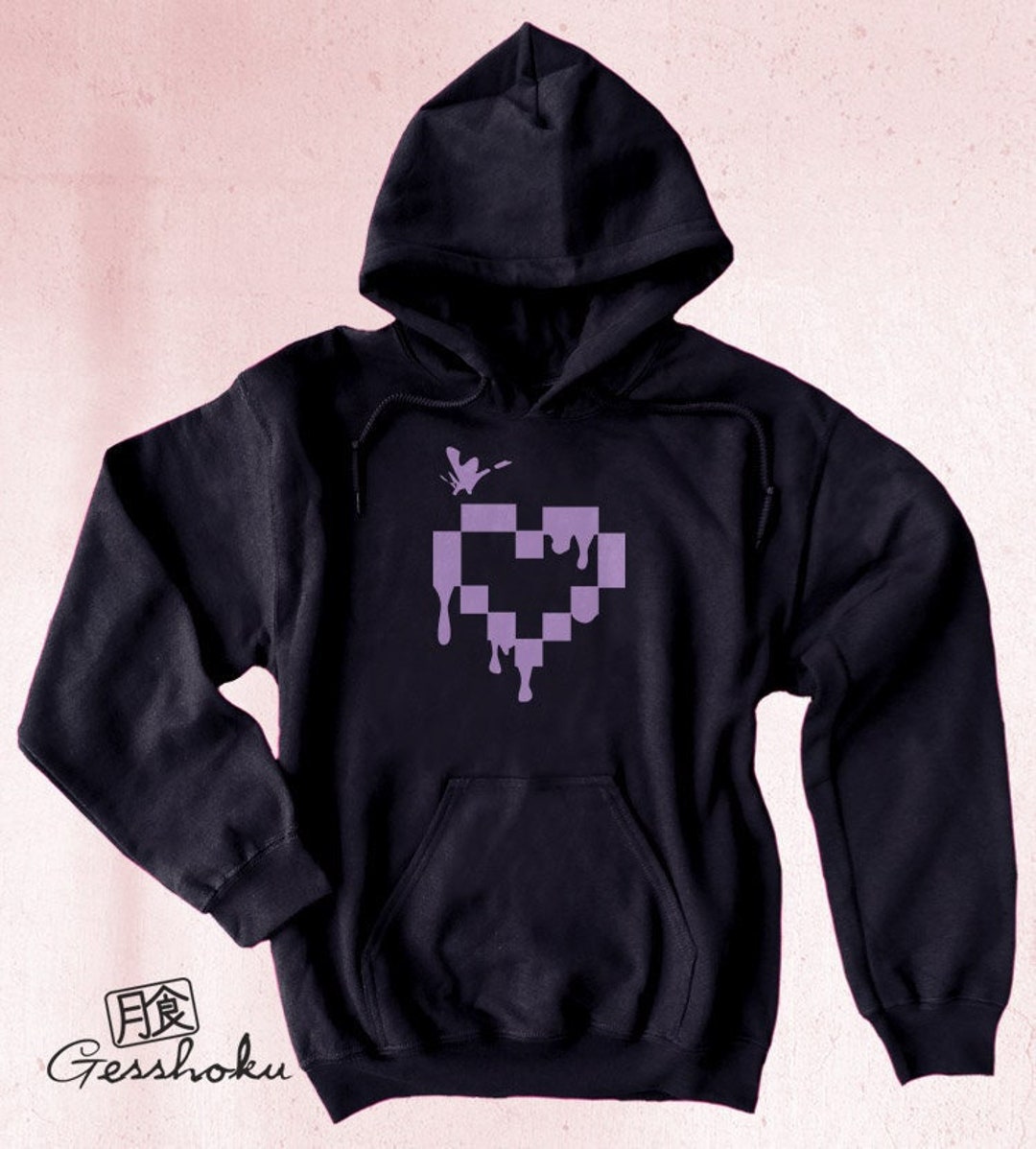 Pixel Heart T-shirt Scene Emo Kawaii Pastel Goth Video Game geek womens  girls