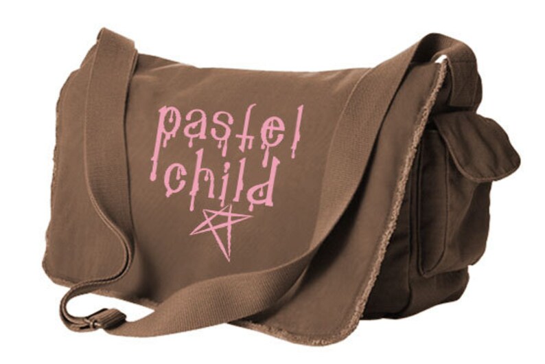 Pastel goth bag Aesthetic pastel grunge school bag Nu goth laptop bag yami kawaii