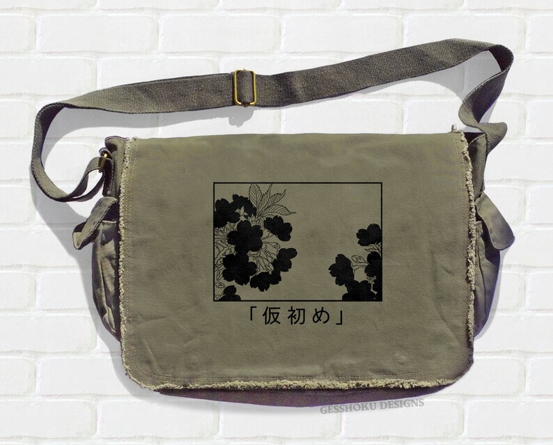 Sakura Aesthetic Messenger Bag transience Kawaii Etsy