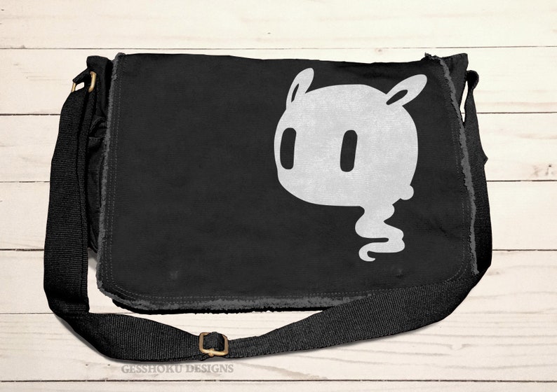 Creepy Cute Messenger Bag pastel grunge bag Kawaii Ghost gothic lolita school bag pastel goth laptop bag