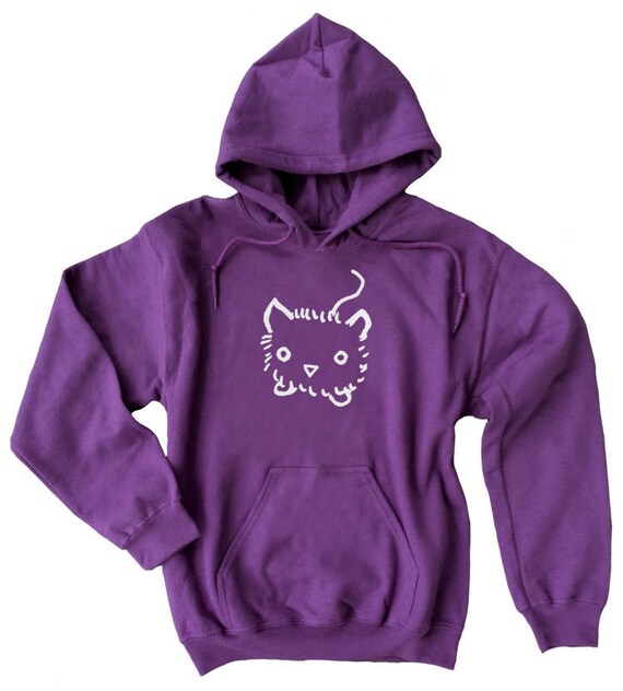 Fuzzy cat hoodie Clearance