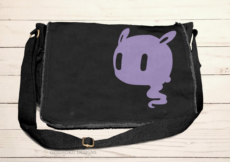 Creepy Cute Messenger Bag pastel grunge bag Kawaii Ghost gothic lolita school bag pastel goth laptop bag