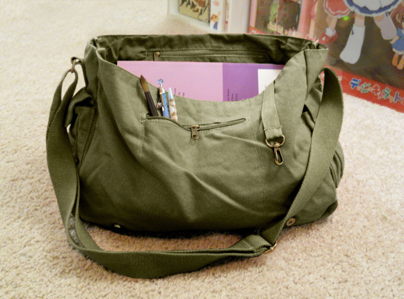 Messenger Bag Goth Aesthetic Bolso Despair and Cupcakes Etsy