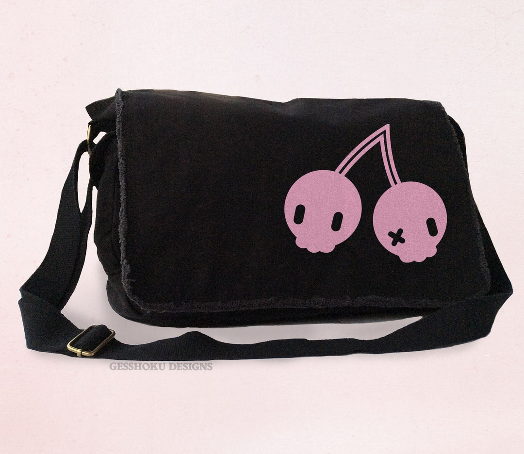 Buy Cherry Skulls Messenger Bag Kawaii Pastel Goth Bag Scene Emo Online in  India 