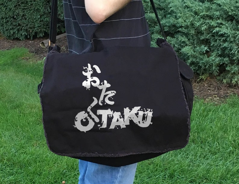 Otaku Messenger Bag Anime laptop bag canvas school bag anime convention bag japanese otaku japan manga