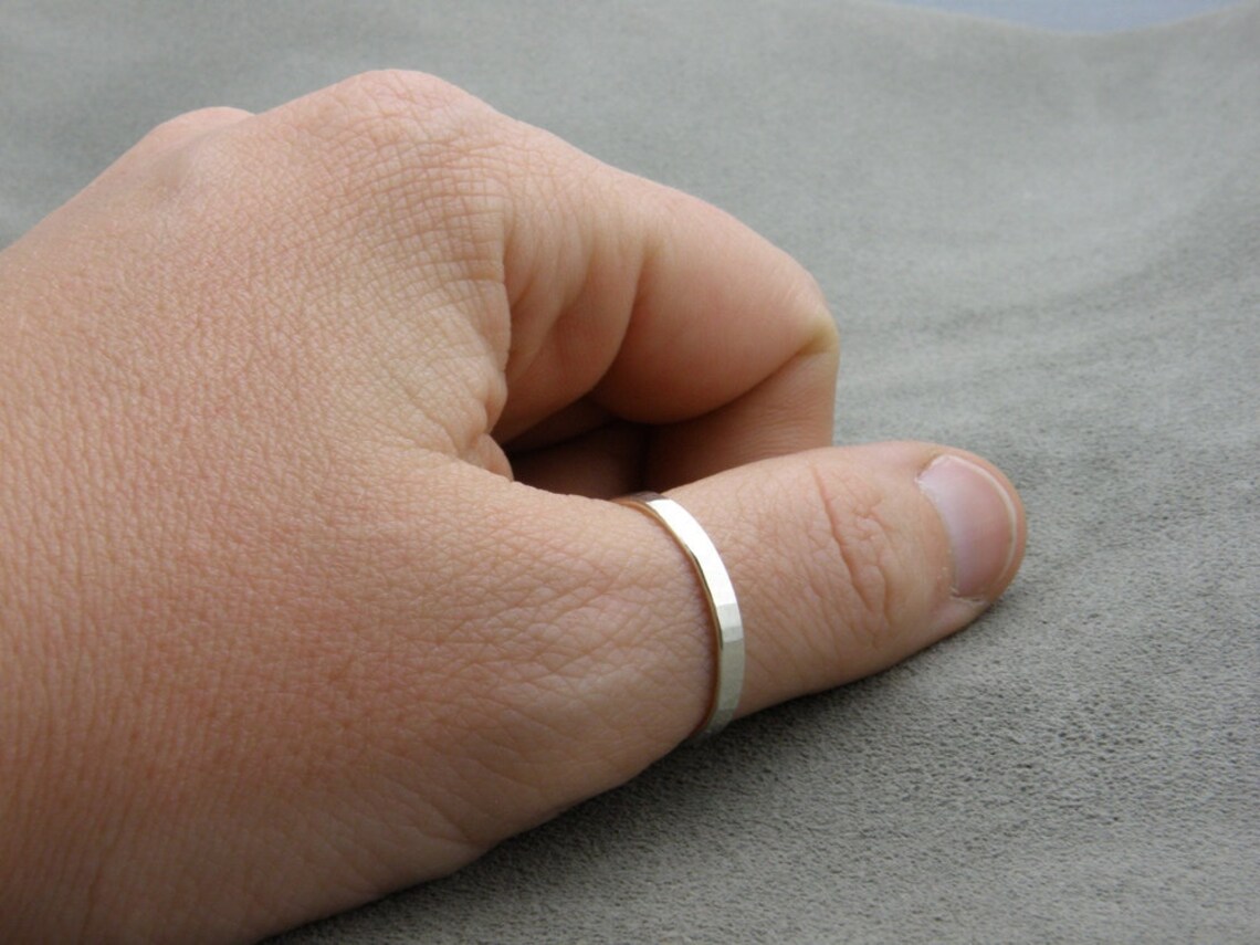 Silver Ring Comfort Fit Band Etsy