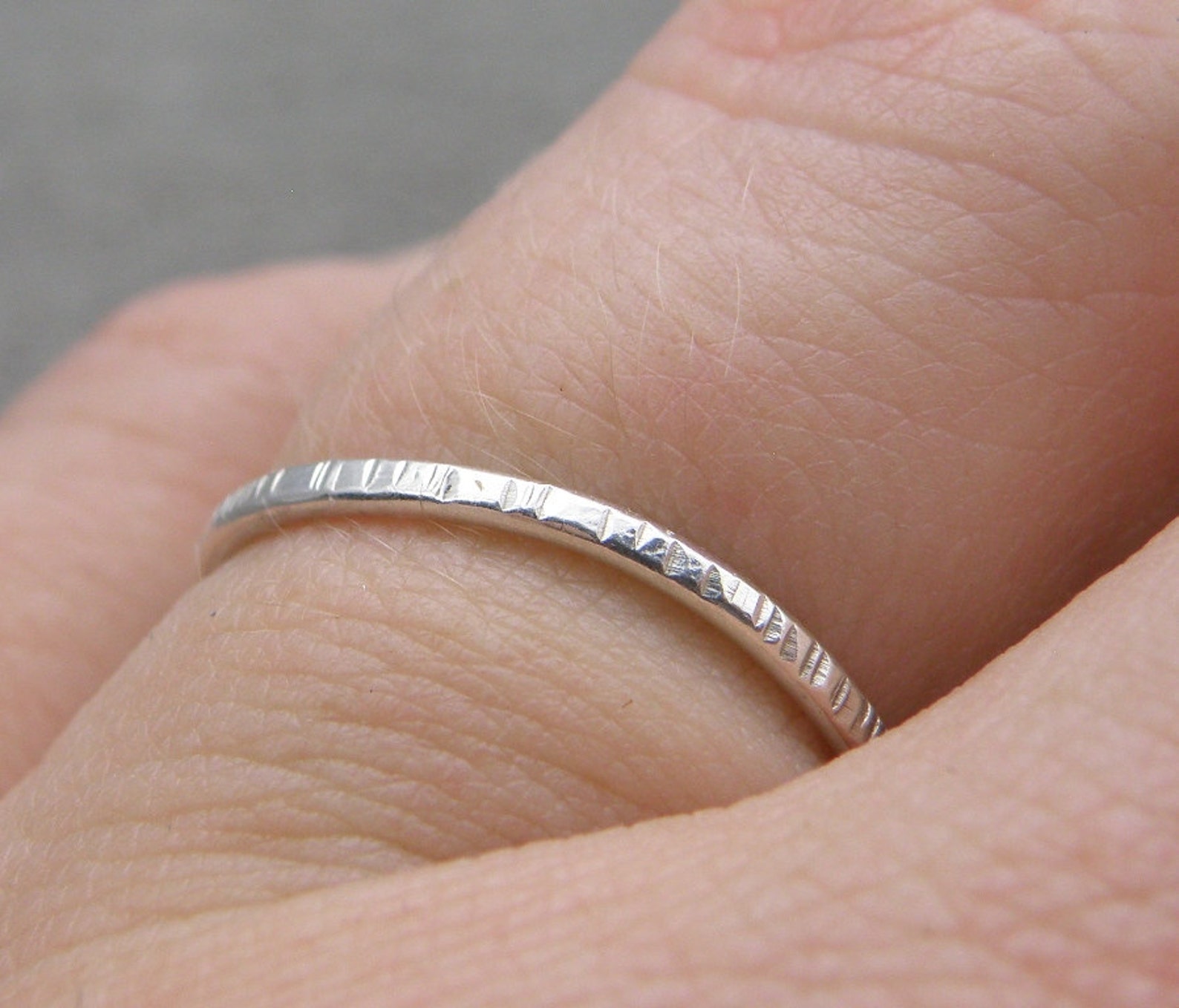 Stacking Ring Grooved Etsy