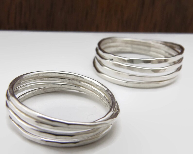 Silver Stacking Ring Round and Round Ring - Etsy