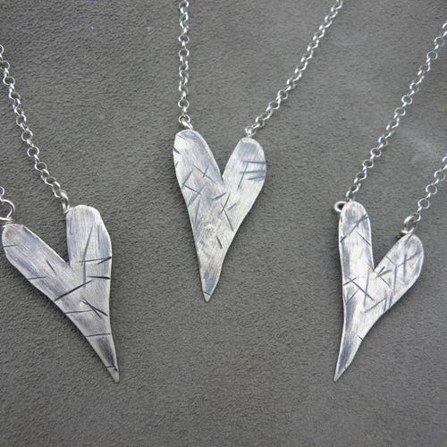 Heart Necklace Scared Heart Pendant shops