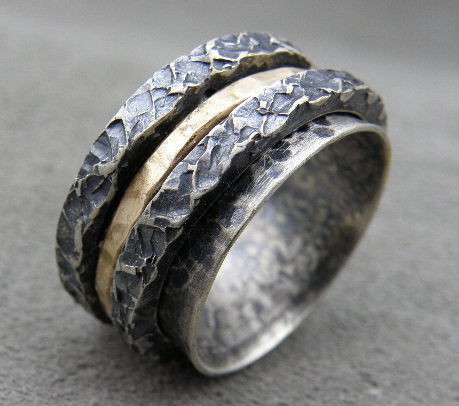 Spinner Ring Fiddle Ring Remembrance Ring Unisex Ring Etsy