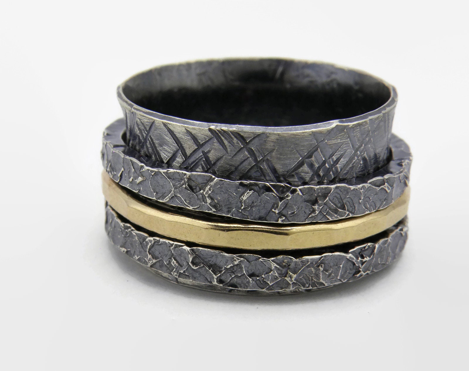 Spinner Ring Fiddle Ring Remembrance Ring Unisex Ring Etsy