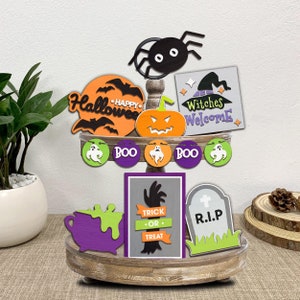 Bundle Halloween Day Tiered Tray Svg,Ghost Tiered Tray Svg,Halloween Tiered Tray ,Halloween Signs Svg,Halloween Decor ,Laser Ready Files